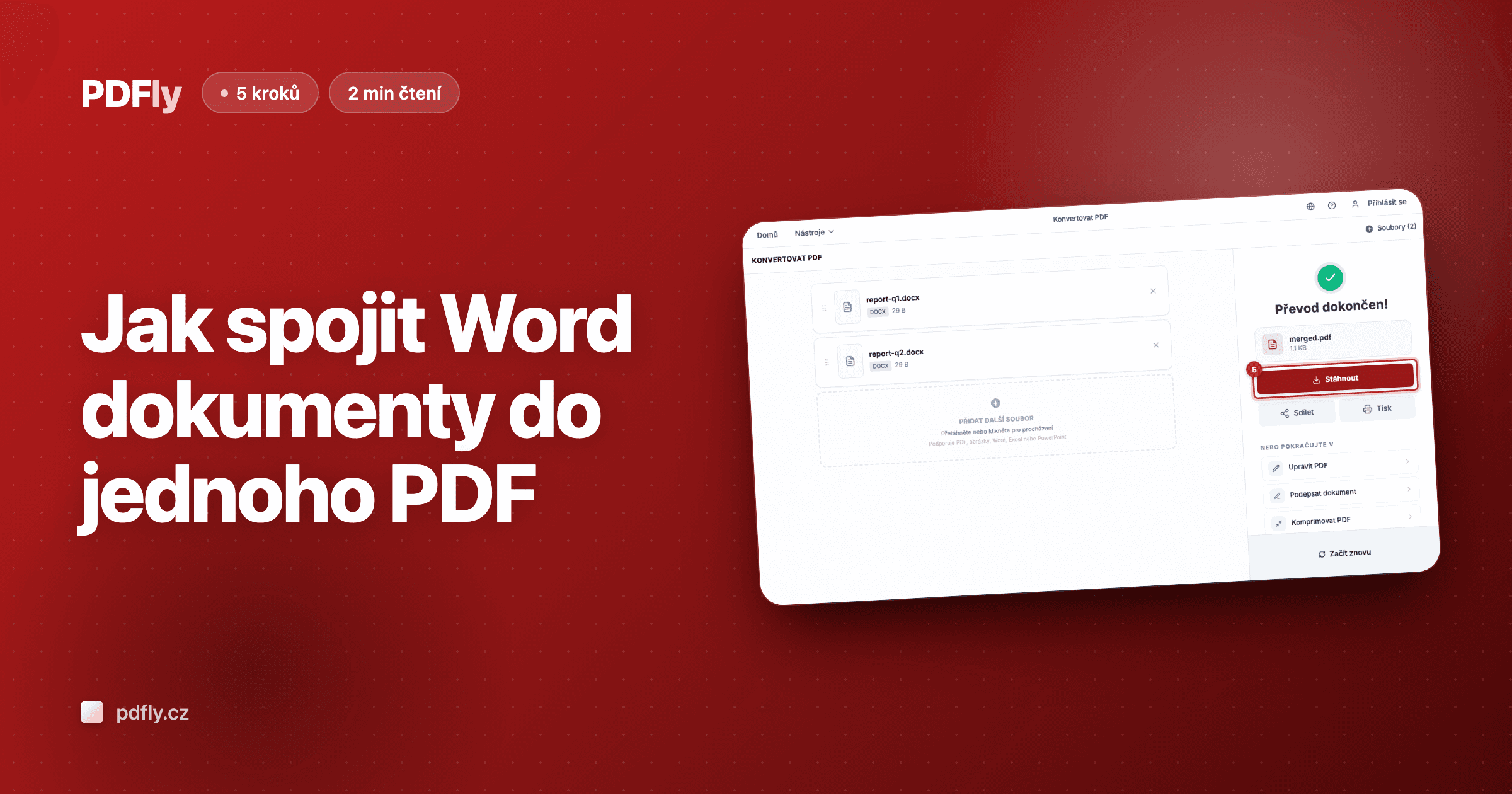 Jak spojit Word dokumenty do jednoho PDF