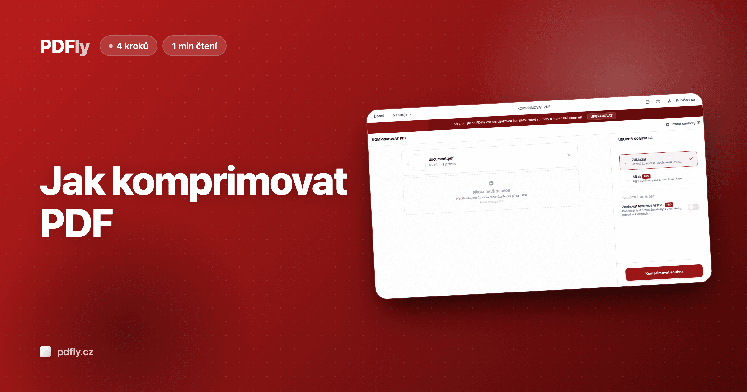 Jak zmenšit velikost PDF souboru