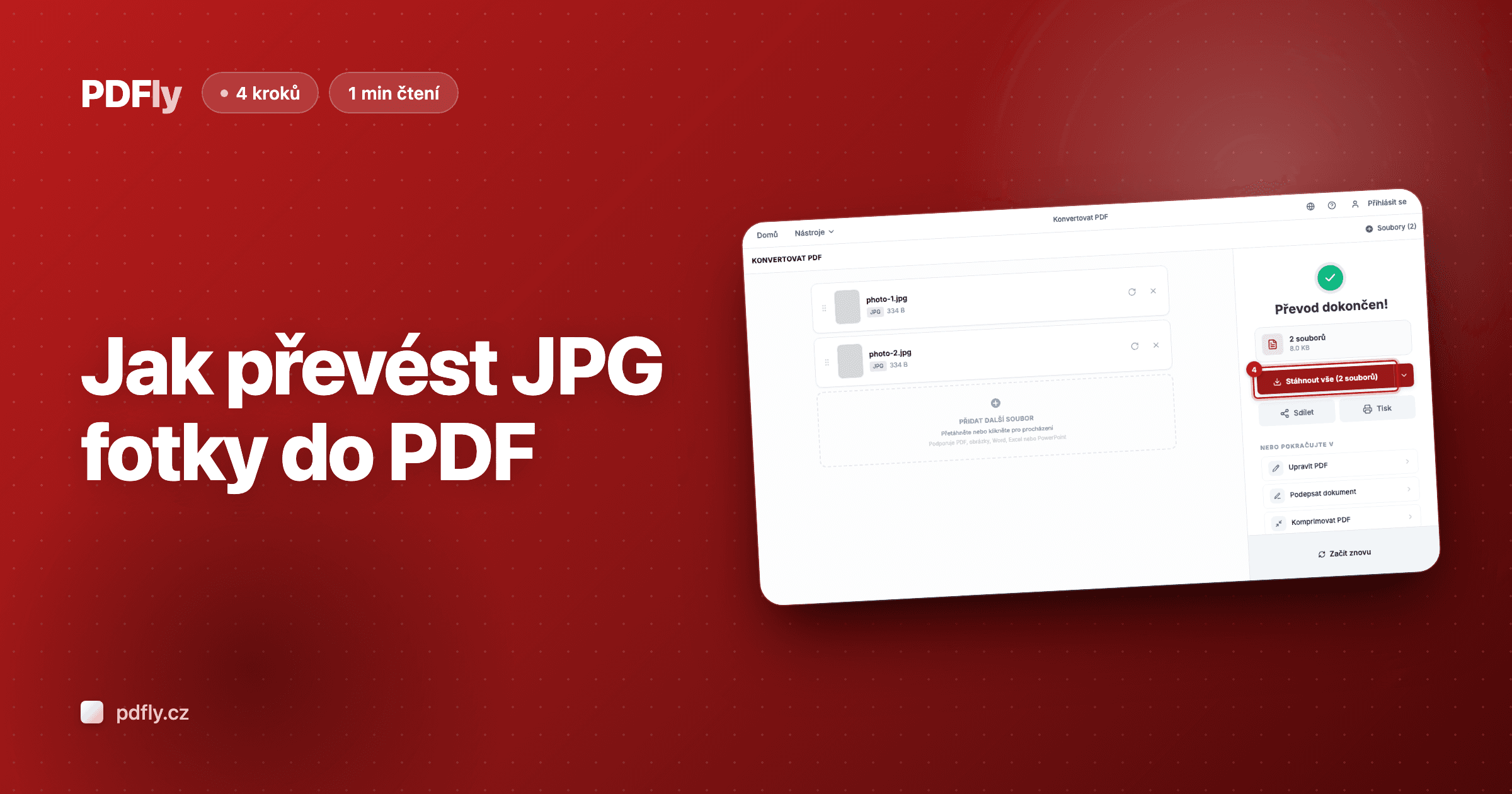 Jak převést JPG fotky do PDF