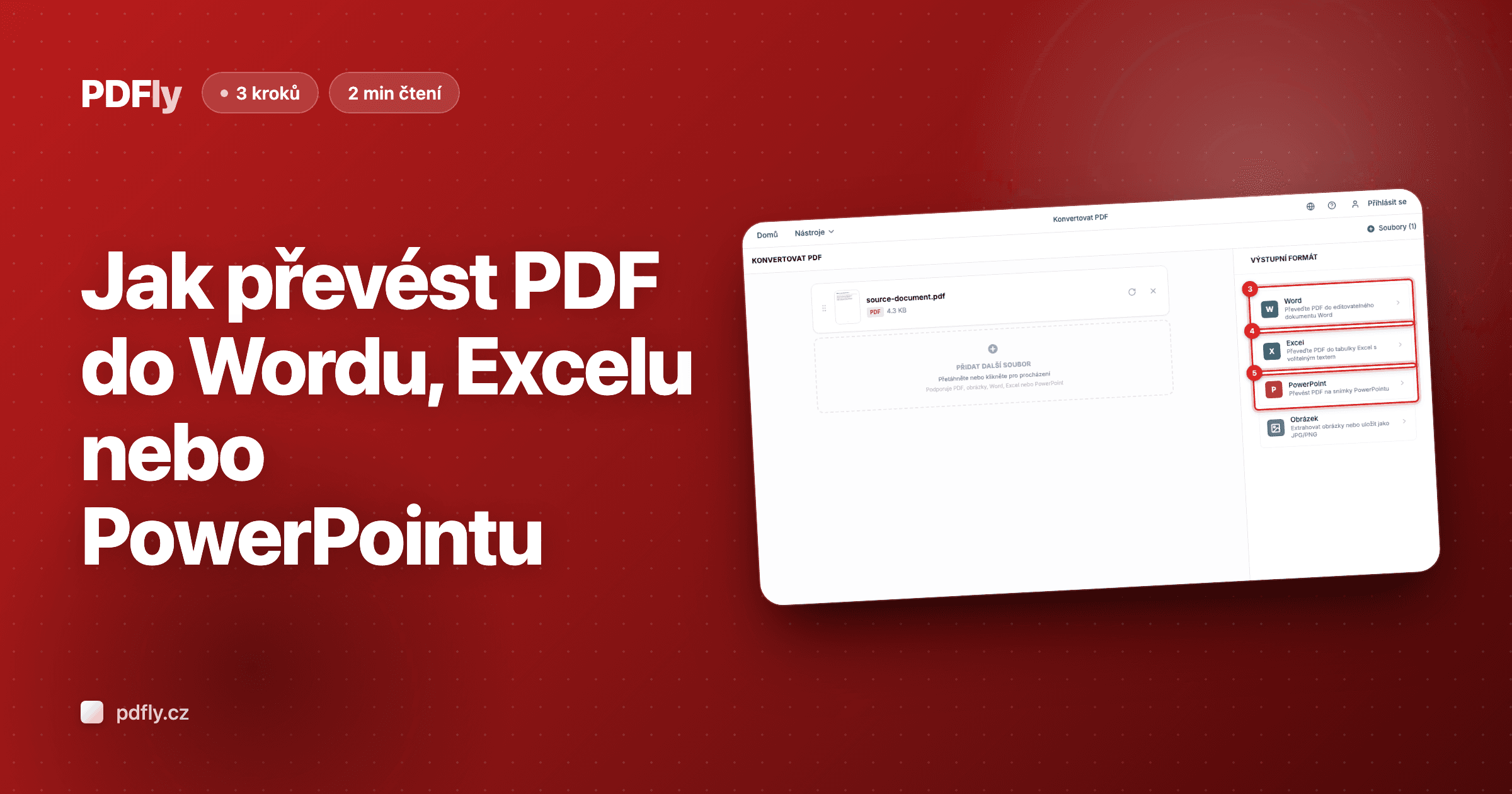 Jak převést PDF do Wordu, Excelu nebo PowerPointu