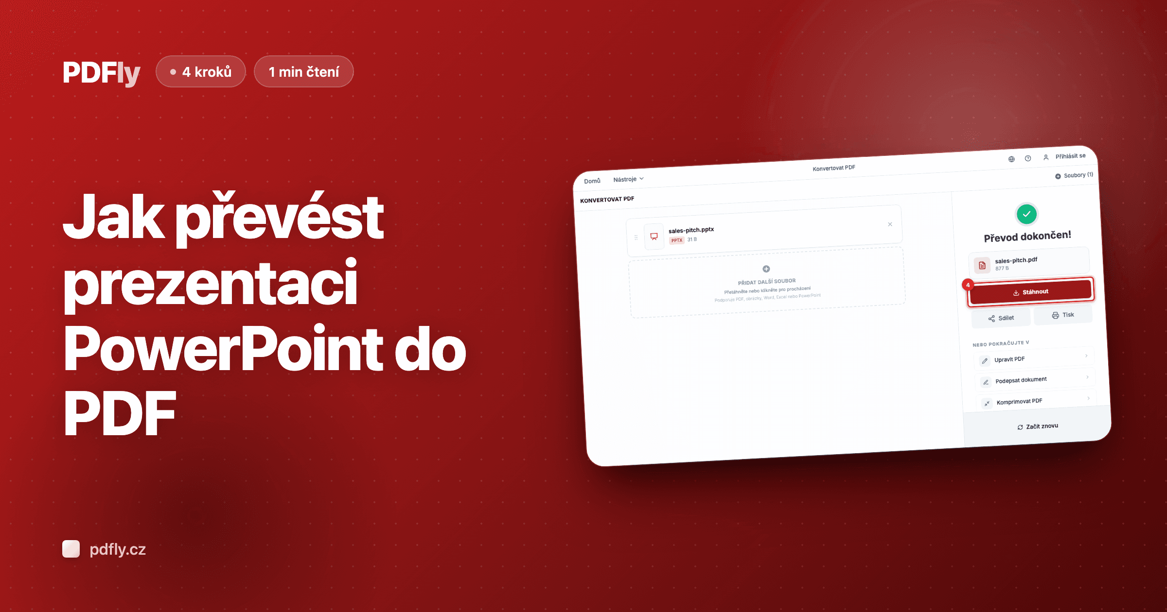 Jak převést prezentaci PowerPoint do PDF