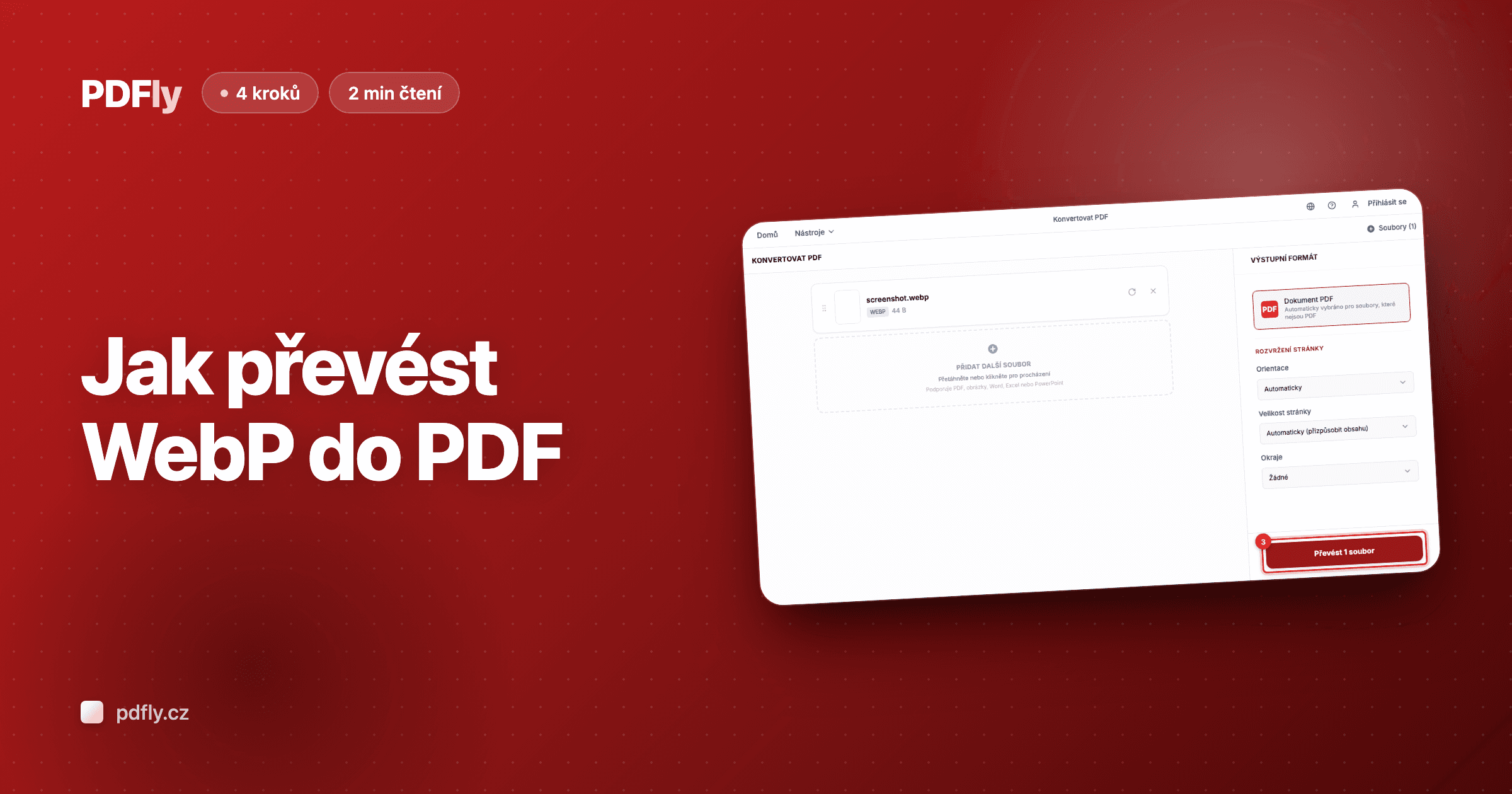 Jak převést WebP do PDF
