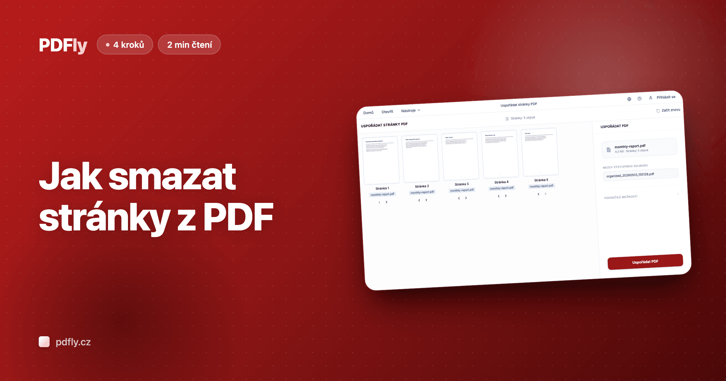 Jak smazat stránky z PDF