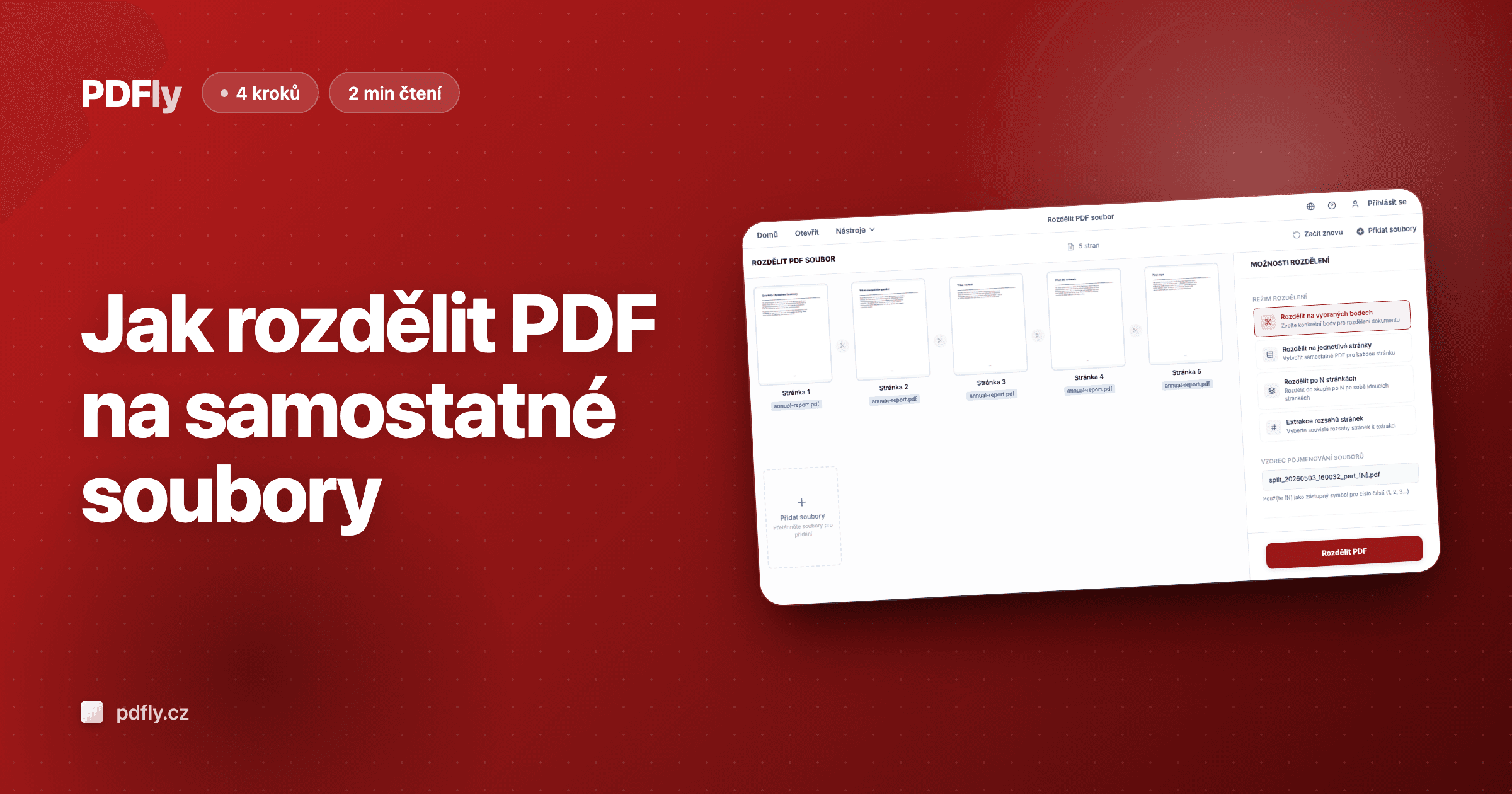 Jak rozdělit PDF na samostatné soubory